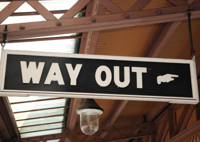 Way out sign, Moor Street railway station, Birmingham.