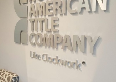 North American Title Company - The Woodlands - Reception Sign