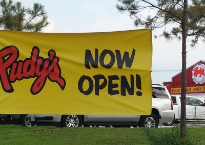 Rudys BBQ Restaurant Grand Opening Banner - Tomball