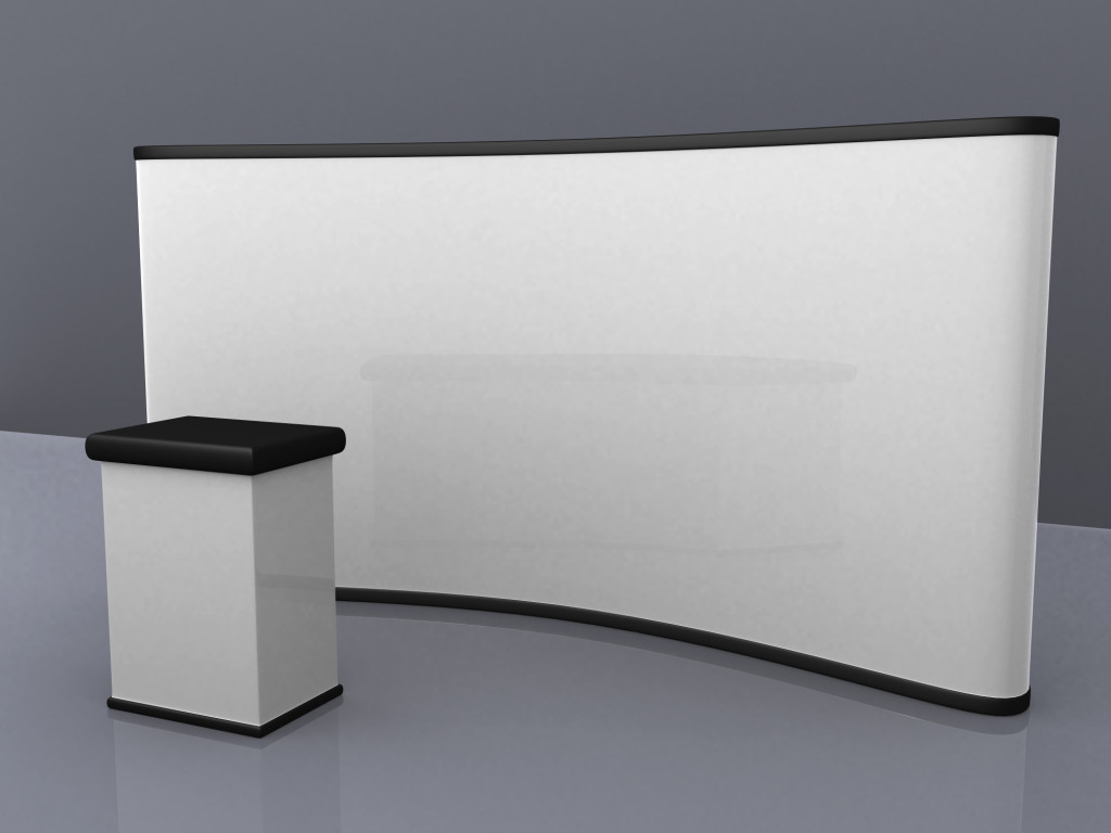blank trade show booth for designers