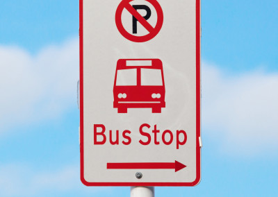 bus stop sign no parking
