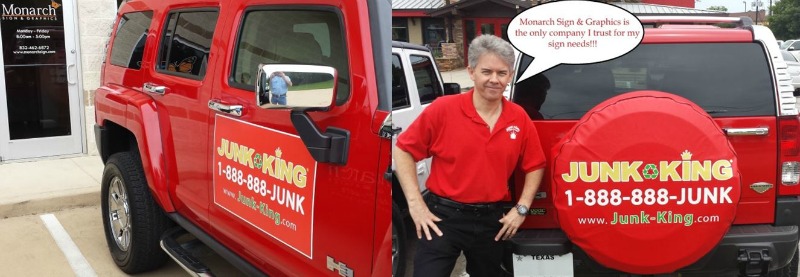 HOUSTON, TX – Custom Vehicle Magnets for Junk Removal Service JUNK KING