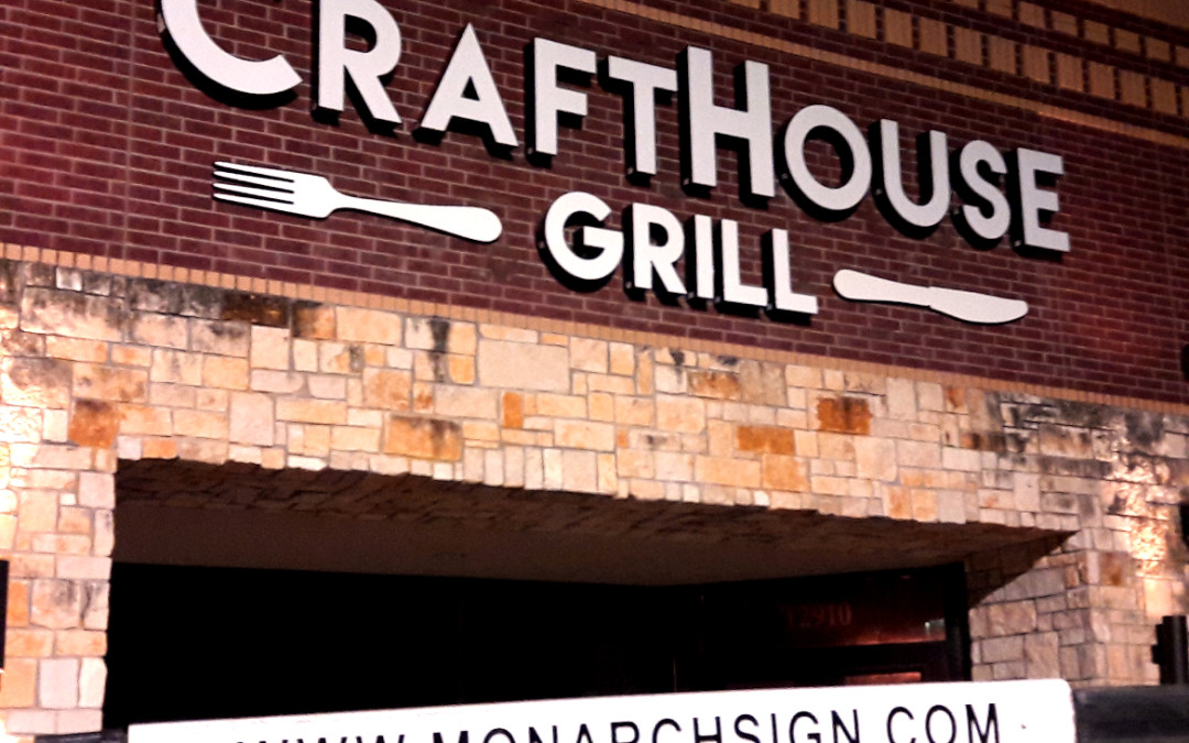 Creating Illuminated Building Sign for New CraftHouse Grill in Cypress, TX